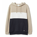 Block-colored Hooded Top